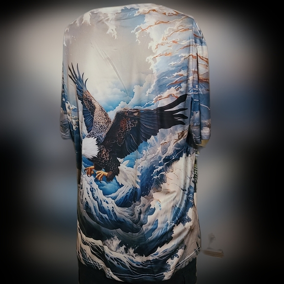 THE EAGLE AND KANAGAWA MEN'S SIZE L SHORT-SLEEVE TEE TSUNAMI REMEMBRANCE. - Picture 5 of 9